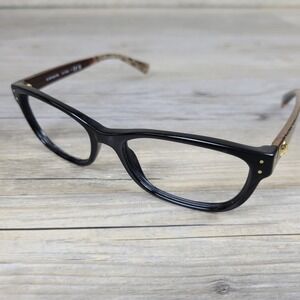 Coach Eyeglasses Frames HC 6082 T 5353 Black/Wild Beast Animal Print 53-17-135